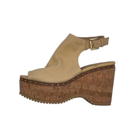 Chinese Laundry Shoes - Chinese Laundry Vegan Faux Leather Heels Wedges Platforms Camel Tan 8.5